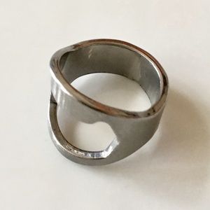 Stainless Steel Bottle Opener Ring NWOT